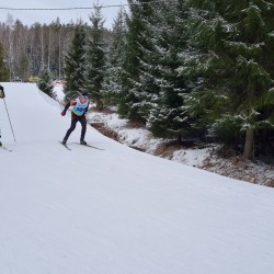 Valkas novada sporta veterāni LSVS 59. sporta spēlēs distanču slēpošanā (R.Rastaks)